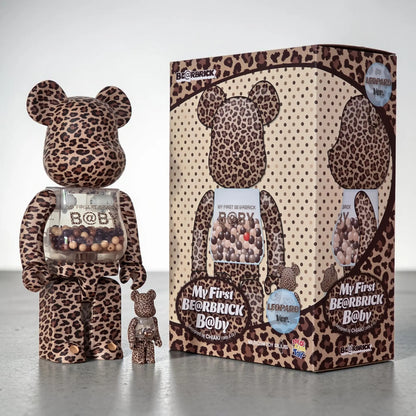 My First Bearbrick Baby Leopard Version 100%+400% mit Verpackung
