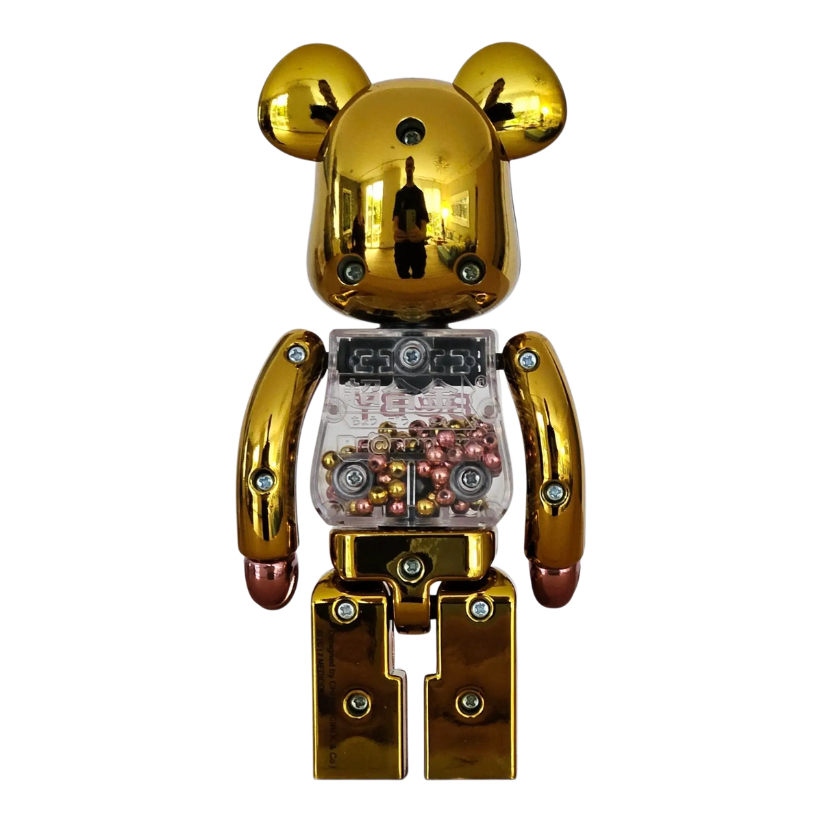 My First Bearbrick Baby Pink & Gold Version 200% Rückseite